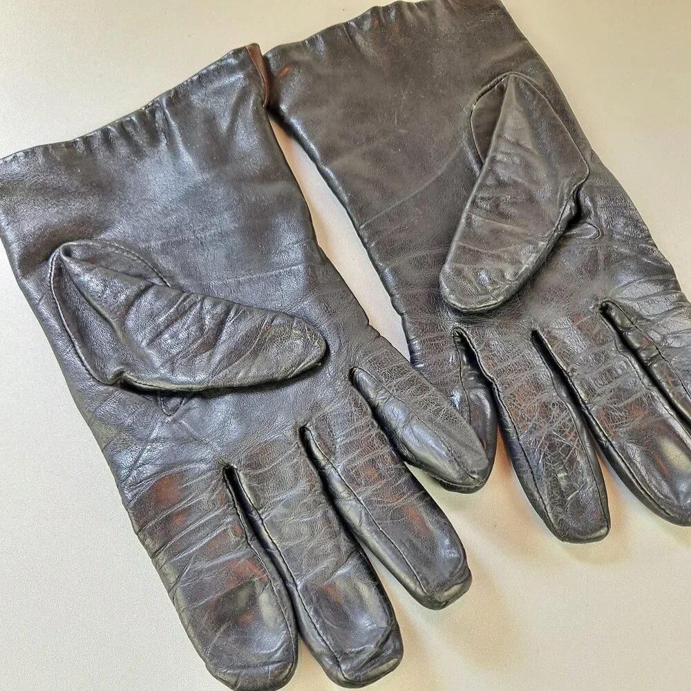 Simply Vera Vera Wang Black Leather Gloves XL